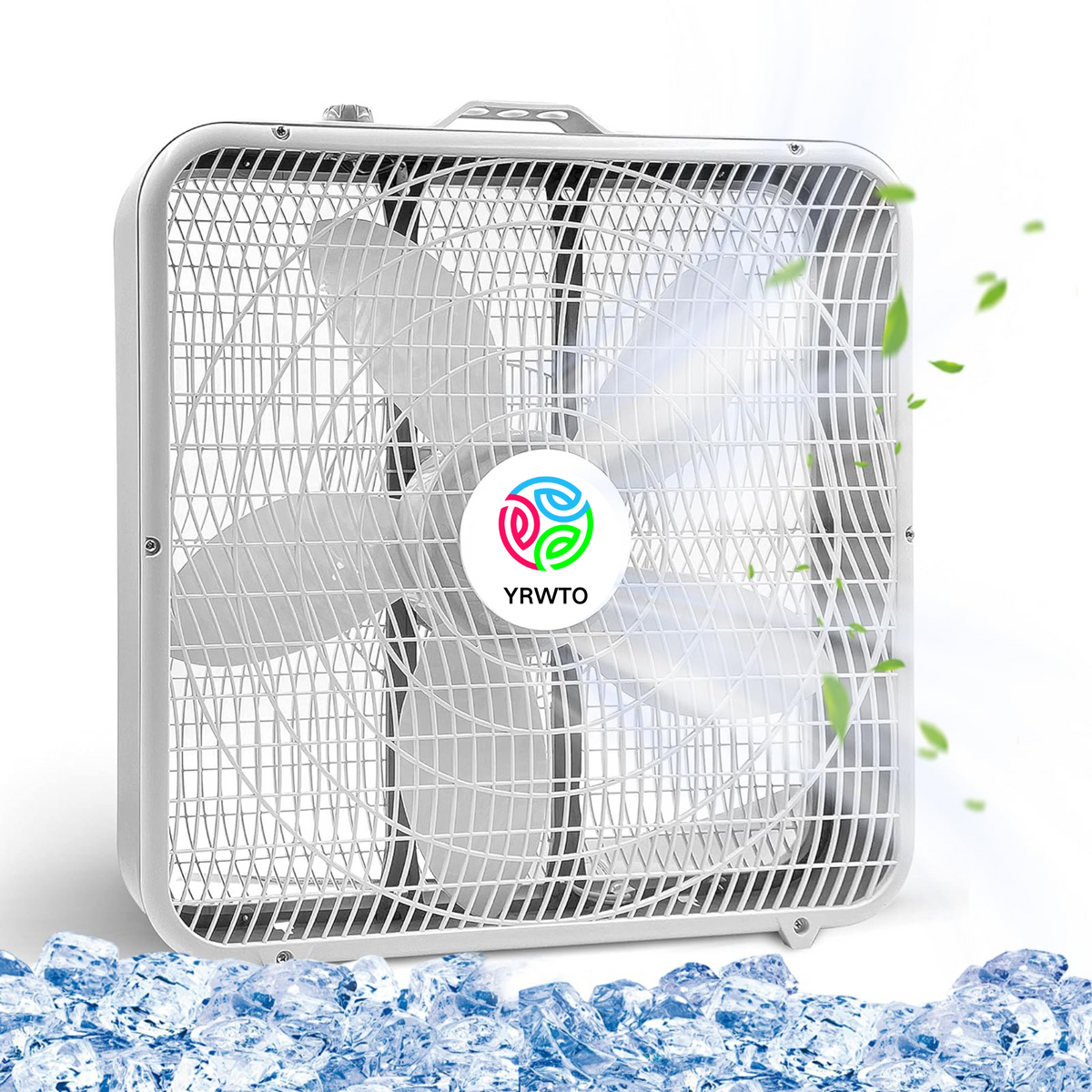 20 Inch Box Fan, Three Speeds Window Table Cooling Fan, Strong Wind, Quiet Operation Work Fan for Home, Bedroom, Office, and Outdoor Travel Box Fan for Full-Force Air Circulation