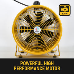 YRWTO Utility Blower Fan, 12 Inches High Velocity Fan, 12" Air Mover Blower Fan, Portable Ventilation Fan For Cooling, Ventilating, Helps blow 3900 m3/h Fumes, Odors, Dry Wet Area At Commercial